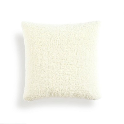 20"x20" Oversize Cozy Soft Reversible Faux Shearling Family-Friendly Square Pillow Cover - Lush Décor