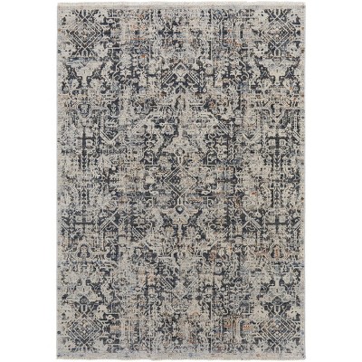 Kaia Transitional Distressed Ivory/Gray/Taupe Area Rug