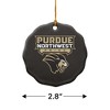 Purdue University Northwest Primary Logo Porcelain Scalloped Holiday Christmas Tree Ornament  2.8" (7.1 cm) - 3 of 4