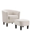 NicBex Swivel/Velvet Barrel Accent Chair & Ottoman Set Modern Armchair Sofa for Living Room or Bedroom - 4 of 4