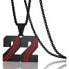 Inspiration Baseball Necklace - Stainless Steel Baseball Chain Number Pendant - Boys & Girls Gift - 2 of 4