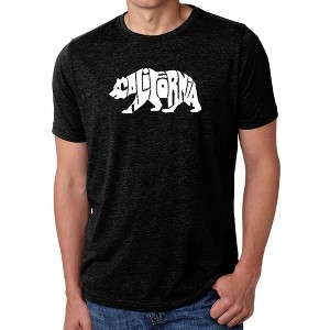 LA Pop Art Men's Premium Blend Word Art T-shirt - California Bear - 1 of 4