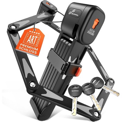 Sportneer Bike Lock - High Security Folding Bicycle Lock Art Certified - Bike Locks Heavy Duty Anti Theft