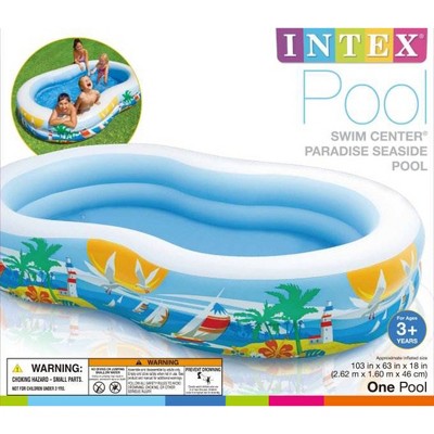 Intex 8.6ft x 5.25ft Inflatable Ocean Side Swimming Pool