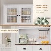 Homhougo 71" Freestanding Pantry Cabinet with Microwave Stand, Adjustable Shelves & Drawers, Farmhouse Hutch, Grey - 4 of 4