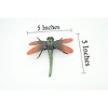 Collectible Wildlife Gifts | Dragonfly, Green and Red, Emerald Dragonflies, Hand Painted, Rubber Insect, Realistic Figure,  Model, Gift, 5"  AR24 B329 - 3 of 4