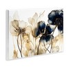 Stupell Industries Navy & Gold Flowers Wall Plaque Art - 3 of 4