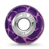 Black Bow Jewelry Purple, Pink, Glitter Overlay Glass & Sterling Silver Bead Charm, 15mm - 2 of 4