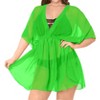 LA LEELA Women's Beachwear Swimsuit Coverups for Women Summer Swim Beach Dress Cover Ups for Swimwear Women Bathing Suit Mini Duster - 2 of 4
