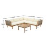 Outdoor Modular Sofa Set with Waterproof Cushions, Sectional Wicker Patio Seating for Garden, Porch or Deck-Maison Boucle - 4 of 4