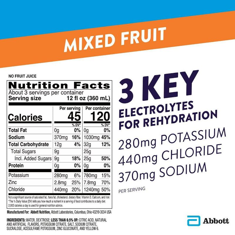 Pedialyte Electrolyte Solution Hydration Drink - Mixed Fruit - 33.8 fl oz, 6 of 10