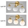 Claxy Modern Bath Vanity Light 3-Light Wall Sconce Gold - 4 of 4