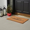 HomeRoots 17" X 29" Brown And Black Christmas Merry Christmas Outdoor Coir Door Mat - 2 of 3