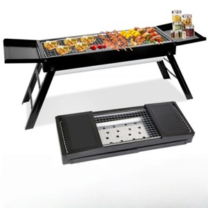 SEVOBAL Grill Cookware Portable Foldable BBQ Griddle, Compact Hibachi-Style with Charcoal Drawer for Camping, Outdoor Cooking, Black, 34.25"*8.85"*12" - 1 of 4