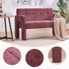 TiramisuBest Nordic Double Armchair Chenille Loveseat Compact Sofa Bedroom Living Room Pair Ready - 3 of 4