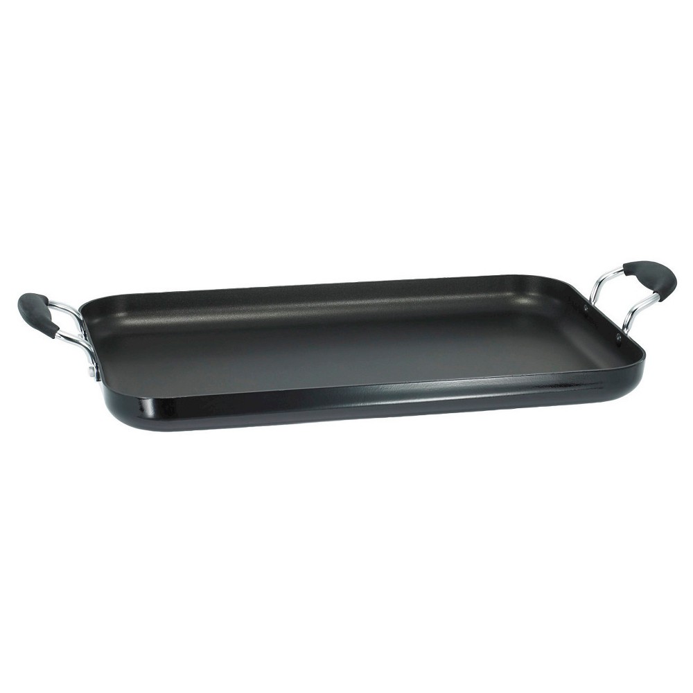 T-fal 18x11 Double Burner Griddle, Nonstick Cookware Black