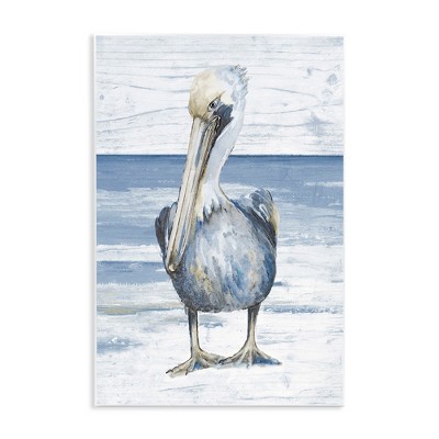 Stupell Industries Rustic Nautical Pelican, 13" x 19"