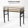 Adjustable Workbench with Power Outlet, 29.5"-39.4" Adjustable Height, 2200 lbs Capacity, Rubber Wood Heavy Duty Table for Garage, Workshop, Office - 3 of 4