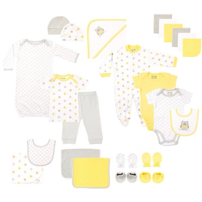 Luvable Friends Baby Unisex Layette Gift Cube, Owl, 0-6 Months