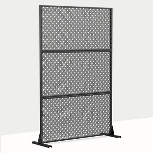 Dovelina Metal Outdoor Privacy Screen Freestanding Patio Decorative Screens - 1 of 4