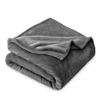 Grey Microplush King Fleece Blanket By Bare Home : Target