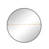48-inch Black Metal Framed Round Mirror for Vanity, Bathroom, Living Room, Bedroom Decor - 4 of 4