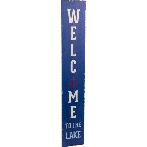 Pavilion Gift Company - Welcome to the Lake - 48" Wooden Sign - Wall Sign Panels - 1 of 4