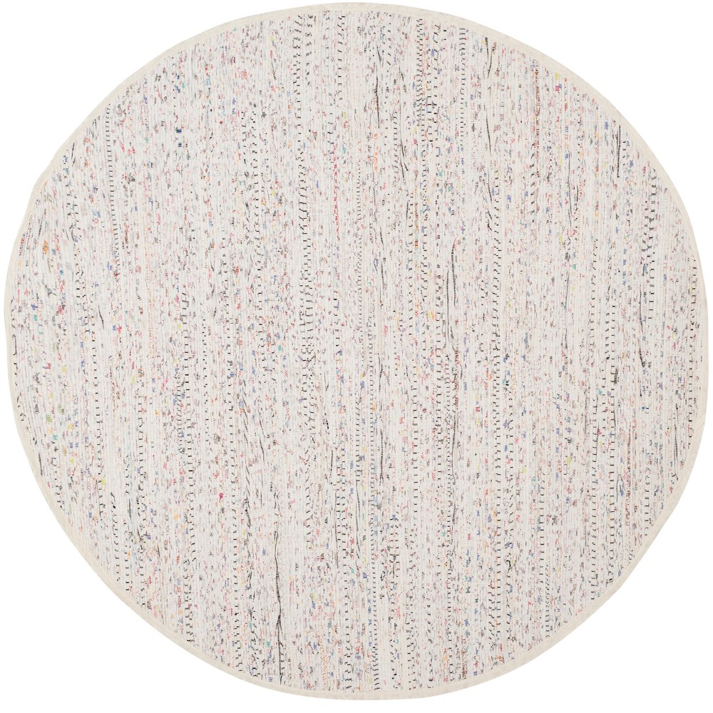 8' Spacedye Design Woven Round Area Rug Ivory - Safavieh