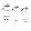 Outshine Co White Farmhouse Nesting Kitchen Canisters (Set of 3) - Sugar, Tea, Coffee Canister - 3 of 4
