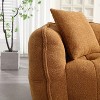 65.1'' Soft beanbag chair with high resilience foam core for two people Yellow - 4 of 4