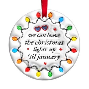 Gifts for Christmas, Christmas Ornament Ceramic 2-Side Printed, Christmas Decorations for Trees - 1 of 4