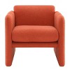 FONTOI Living Room Accent Chair Modern Waved Arm Chair, Comfy Bedroom Chair Cute Lazy Sofa Chair, Living Room Furniture, Orange 28.25"* 30"*27" - 4 of 4