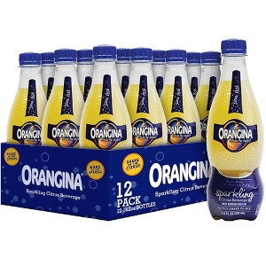Orangina, Citrus Sparkling Juice Beverage, Light Pulp - 420 ML Bottle (Pack of 12) - 1 of 4