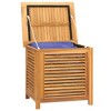 vidaXL Patio Storage Box with Bag 23.6"x19.7"x22.8" Solid Wood Teak - 4 of 4