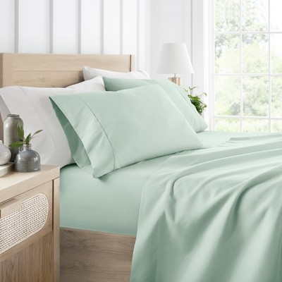 4 Piece Bed Sheet Set Solid Double Brushed Microfiber, Ultra Soft, Easy Care - Becky Cameron