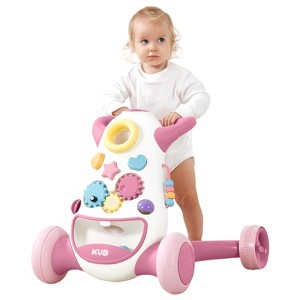 KUB Baby Push Walker, Montessori Baby Walker Activity Center with Wheels& Push Toys  for Toddlers, Sit to Stand Learning Walker - 1 of 4