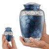 Reminded Set of 5 Decorative Cremation Urns for Human Ashes - 1 Adult + 4 Keepsake Token Size - 3 of 4