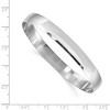 Black Bow Jewelry 8mm 14k White Gold Solid Polished Half-Round Slip-On Bangle Bracelet - 4 of 4
