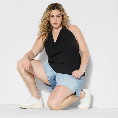 Women's Sleeveless Tie-Collar Pullover Sweater - Wild Fable™