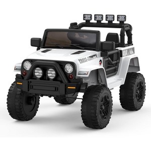 2-Seater 12V Ride-On Truck for Kids, Electric Battery Powered Car with Parental Remote Control, Safety Belt, All-Terrain Jeeps for Boys Girls - 1 of 4