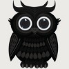 Junior's Design By Humans Black Owl By Adamzworld T-Shirt - 2 of 3