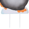 24in Metal Christmas Penguin Yard Art Decorative Holiday Scene Props - Haute Décor: Outdoor Festive Decoration, No Battery Required - 2 of 3