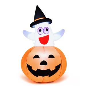 Tangkula Halloween Decoration Inflatable Ghost in Pumpkin Halloween Ghost Pumpkin lantern - 1 of 4