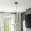 LLHZSY 3-Layer U-shaped Combination LED Chandelier-23 3/5"W, Black - 2 of 4