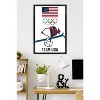 Trends International Team USA x Peanuts – Snoopy Winter Ski Jump Framed Wall Poster Prints - 2 of 4