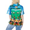 LA LEELA Women's Button Down Blouses Floral Party Blouse Shirt Flamingo Shirts Short Sleeve Tropical Vacation Dress Hawaiian Shirts - 2 of 3