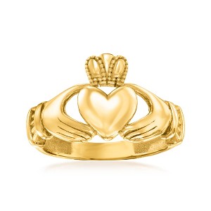 Ross-Simons 14kt Yellow Gold Claddagh Ring - 1 of 4