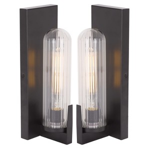 Nicole 4" Metal/Glass Wall Sconce (Set of 2) - SCN7002 - Safavieh - 1 of 4