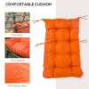 Maggift Patio Accent Chairs, Hanging Basket Egg Chair with Stand, Indoor and Outdoor Swing Chair with Soft Cushion, Orange, 39.75"*35"*61.5" - 4 of 4