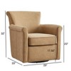 TiramisuBest Faux Leather Swivel Accent Chair-Willow taupe - 4 of 4